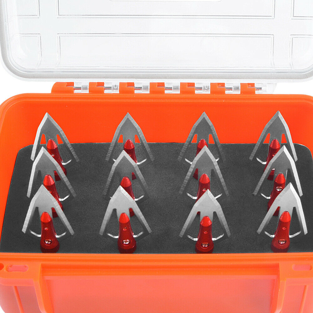 Archery Storage Box Blade Broadhead Arrowheads Nocks Hunting Protector Sponge