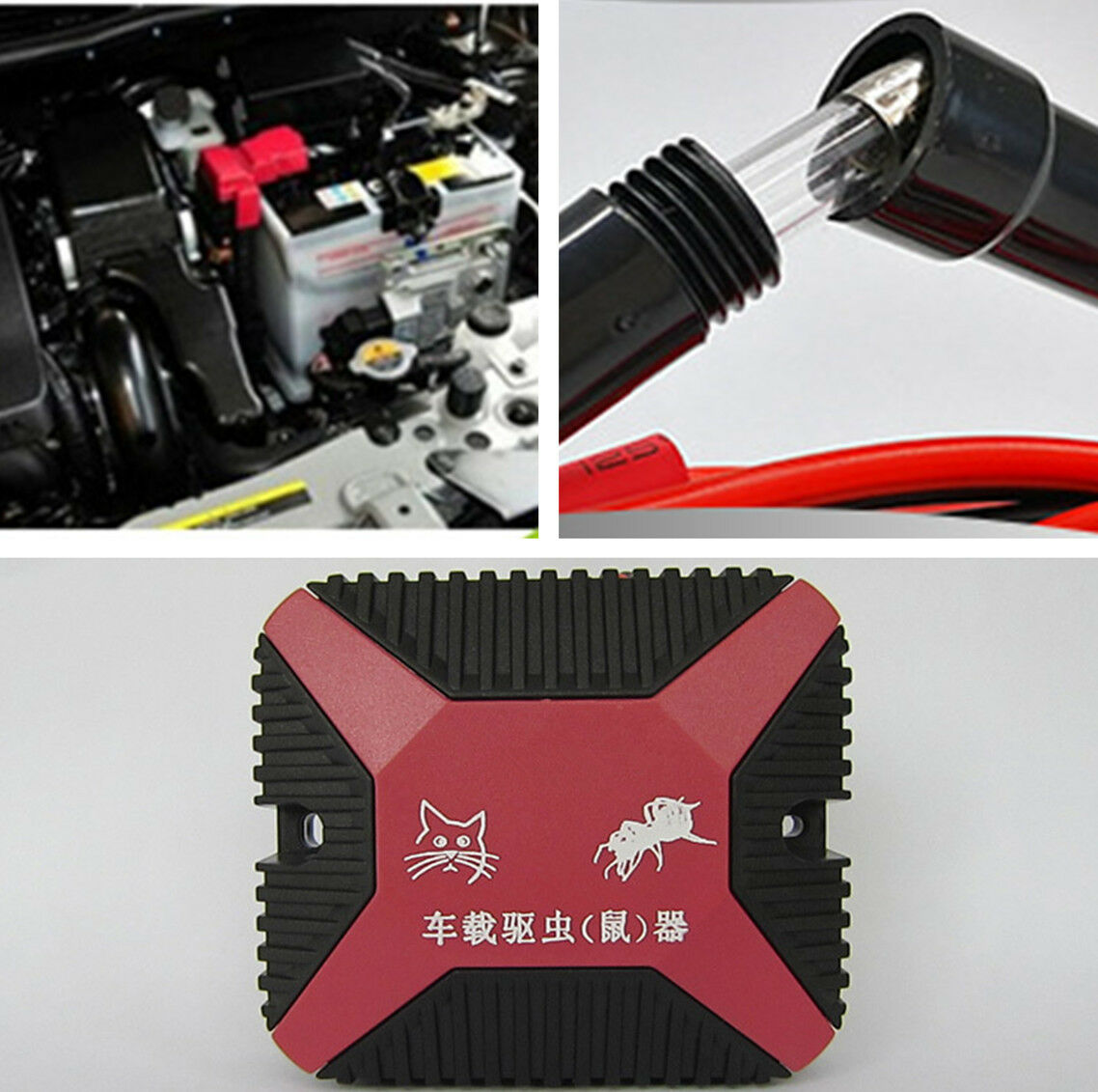Auto Car Engine Vehicle Ultrasonic Mouse Chaser Monitor Rats Repeller Sonic-tech