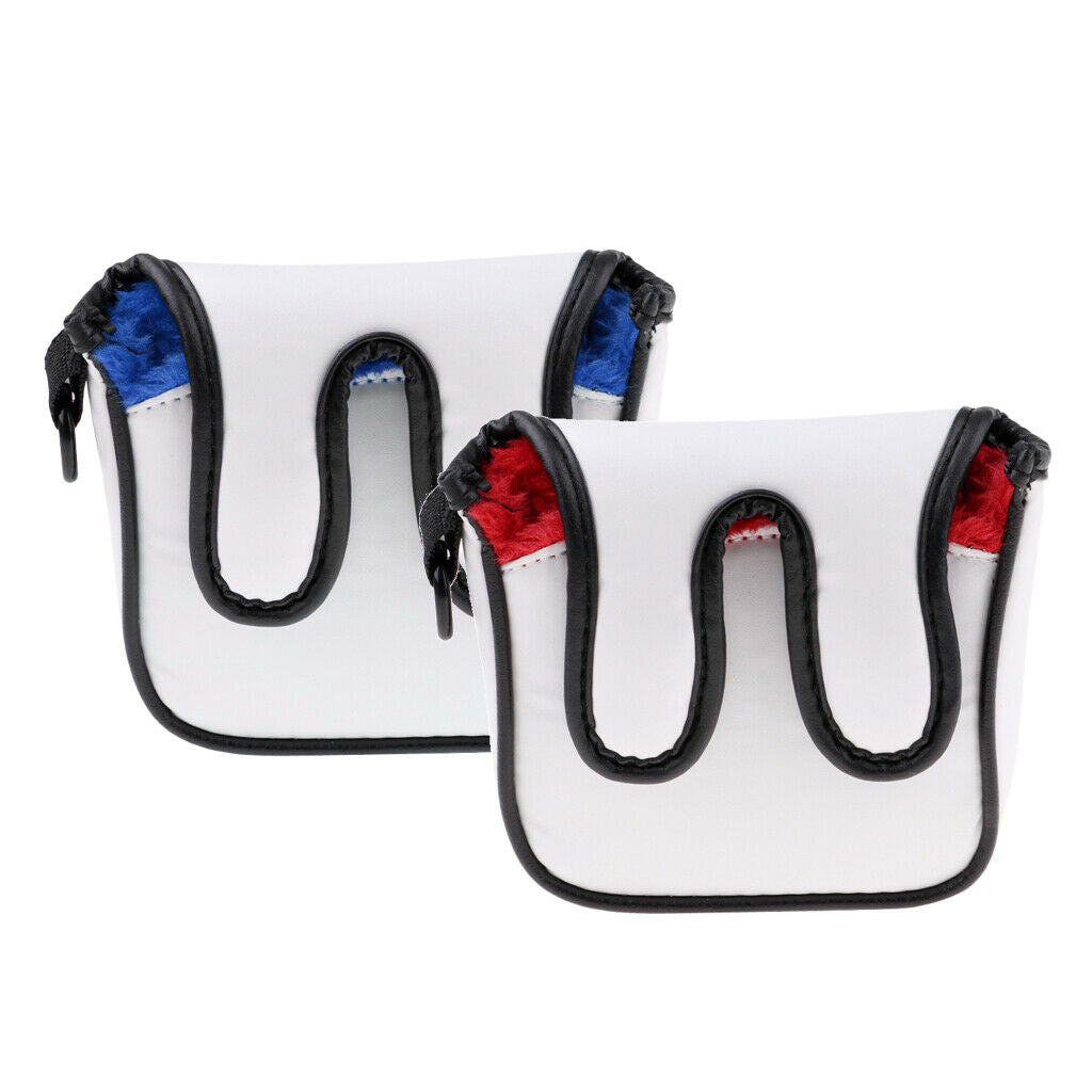 Premium Square Golf Mallet Putter Head Cover Club Protector Headcover Blue