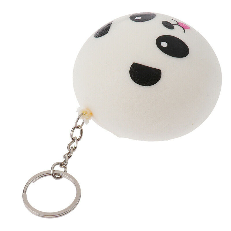 7CM  Panda  Stress Reliever Ball Decompression Toys PU Key chains Keycha.l8