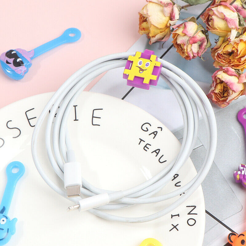 10Pc Cable Winder Winder Earphone Clip Charger Organizer DIY Strap Cartoo.l8