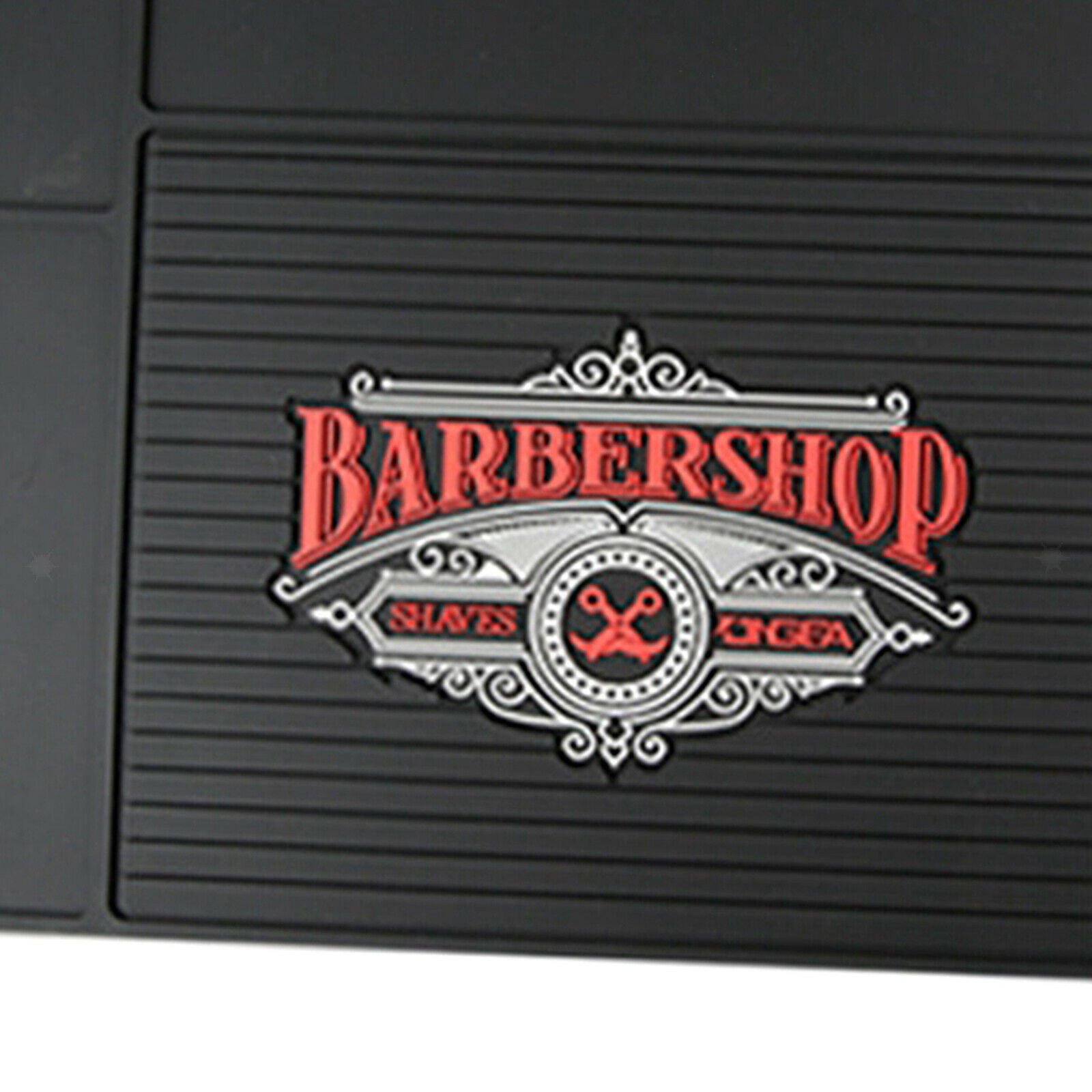 Black Anti-slip Barber Station Mat Barber Tools Display Storage Holder