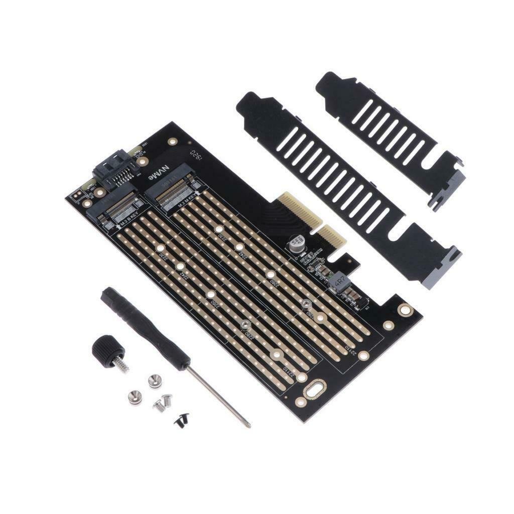 M.2 SSD NVME (M-Key) or SATA (B-Key) to PCI-e 3.0 x 4 Host Controller Card