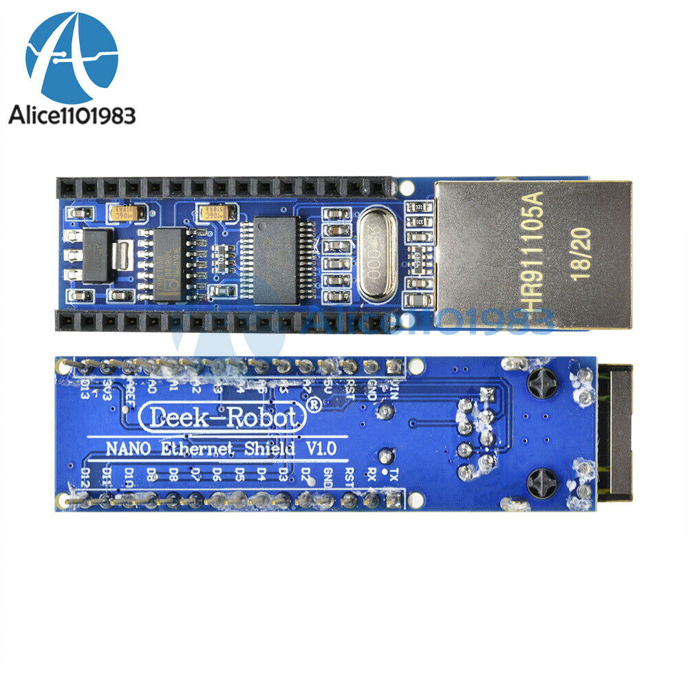 ENC28J60 Ethernet Shield Module+Arduino USB Nano V3.0 Atmega328P 5V 16M Board
