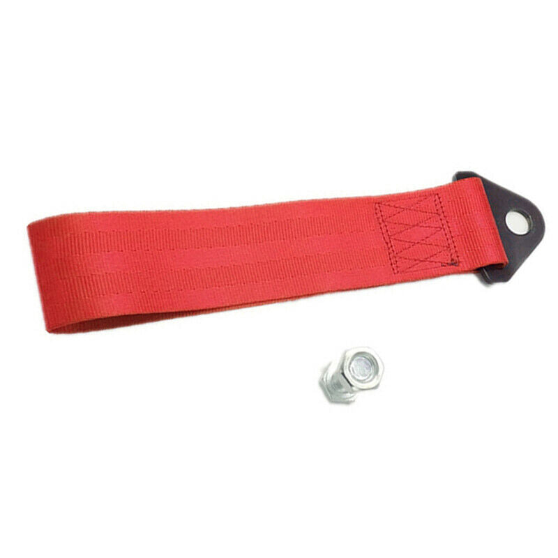 1PCS Racing Car Universal High Strength Red Nylon Trailer Tow Ropes Strap Tow