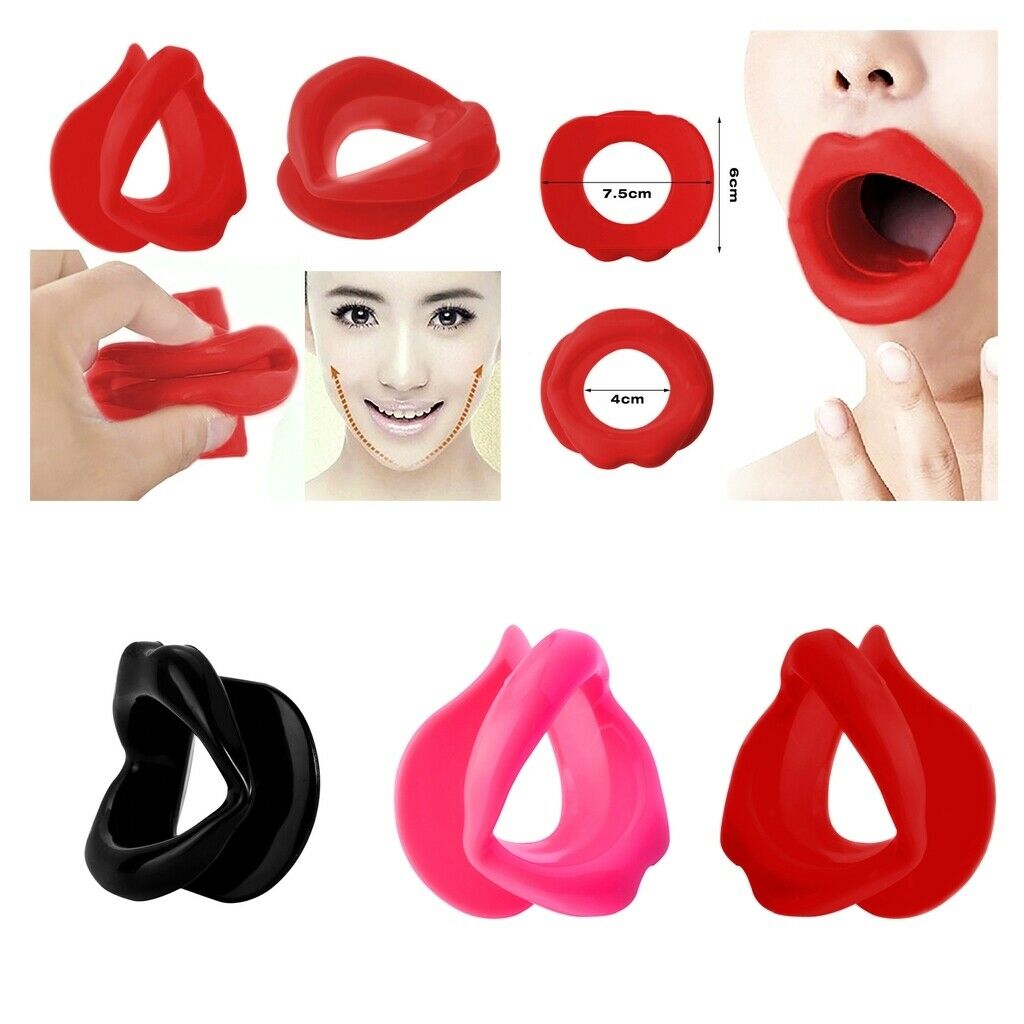 2x Healthy Silicone Rubber Face Slimmer Mouth Muscle Tightener Face-lift