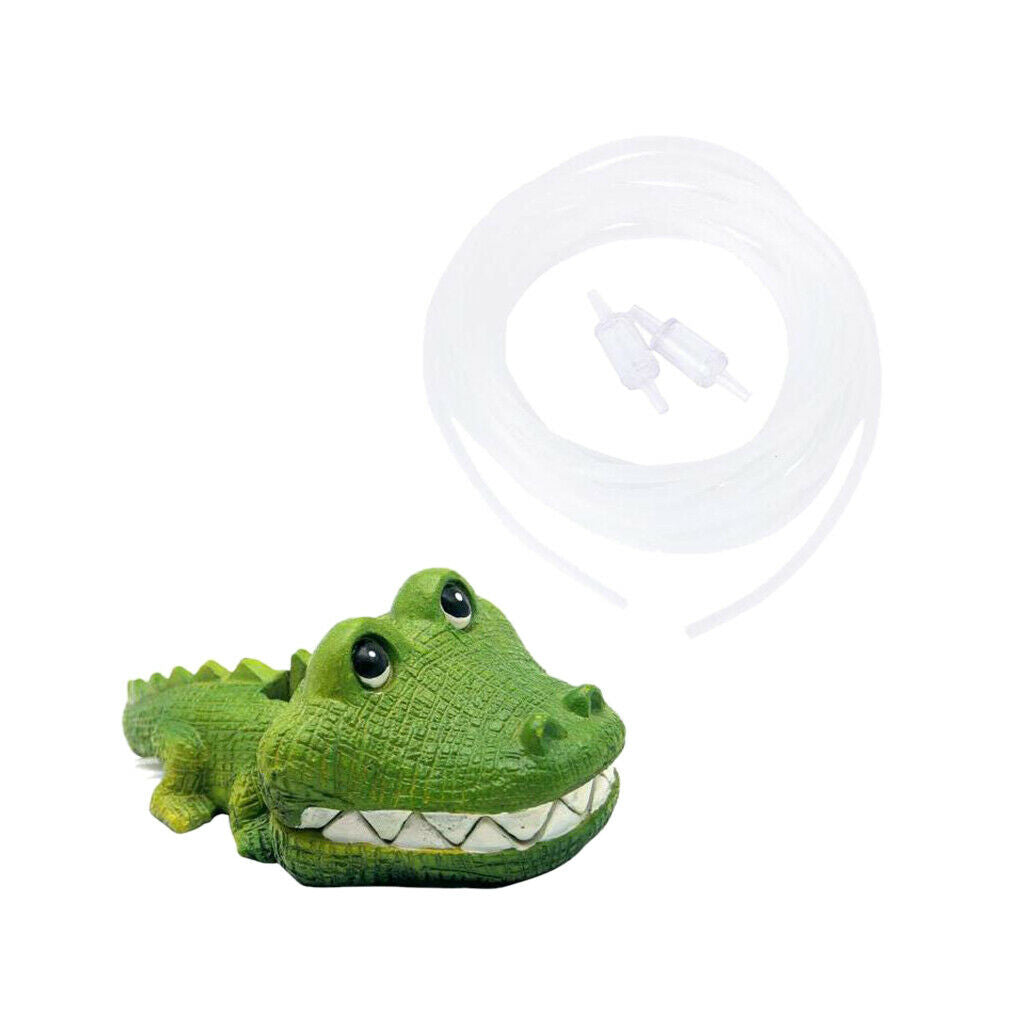 Air- Bubbling Crocodile Aquarium Decorated Aquarium Background Decor