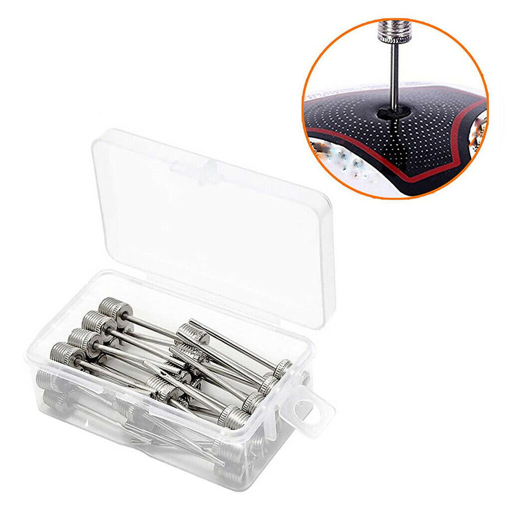 30x Sports Ball Pump Needle Adapter Basketball Soccer Inflation Needles Pin