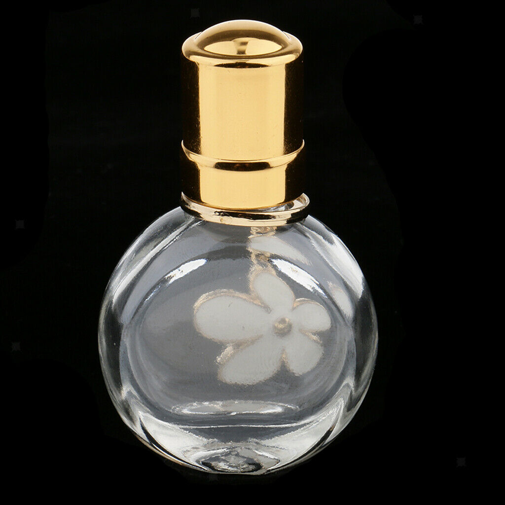 10ml Clear Perfume Bottles Mini Lip Oil Sample Bottle Vials w/ Golden
