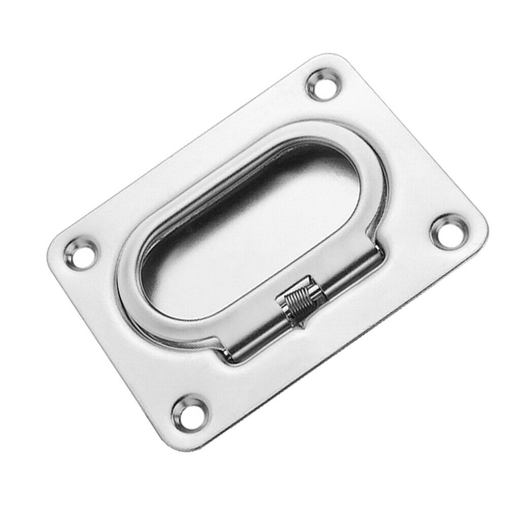 Rectangular Flush Spring Pull Lift Handle Marine Hatch Latch Accessories - 304
