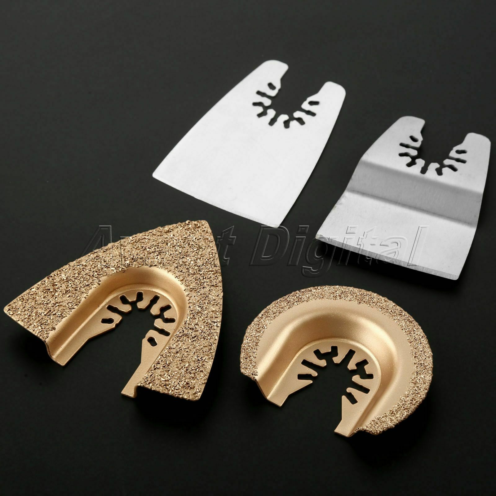 4pcs Carbide Saw Blades Scraper Rasp Kit Cutting Grinding Oscillating Multi Tool