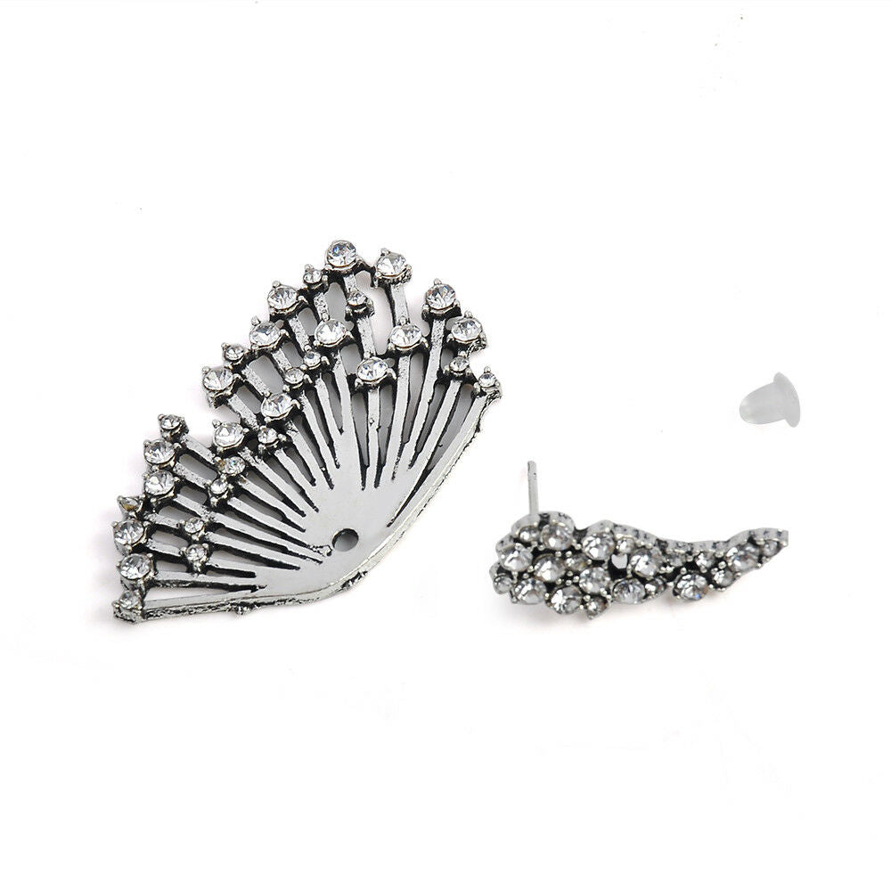 2018 Trendy Punk Style Zircon Statement Ear Stud Earrings Women Fashion Jewelry