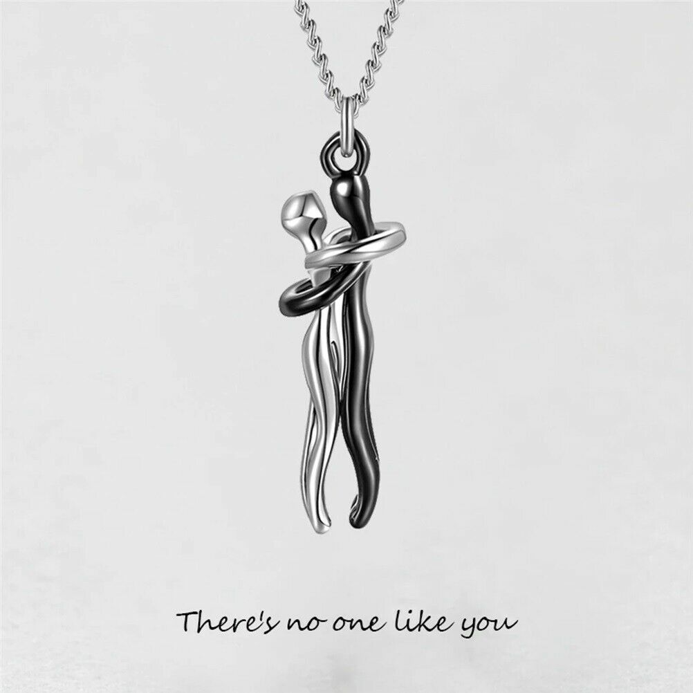 Couple Hugging Pendant Necklace Exquisite Lover Fashion Love Witness Jewelry