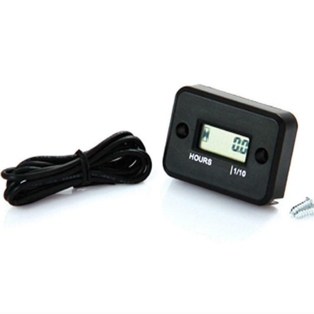 Boat Motorcycle ATV Tach Hour Meter Tachometer Waterproof Small Engine Spark
