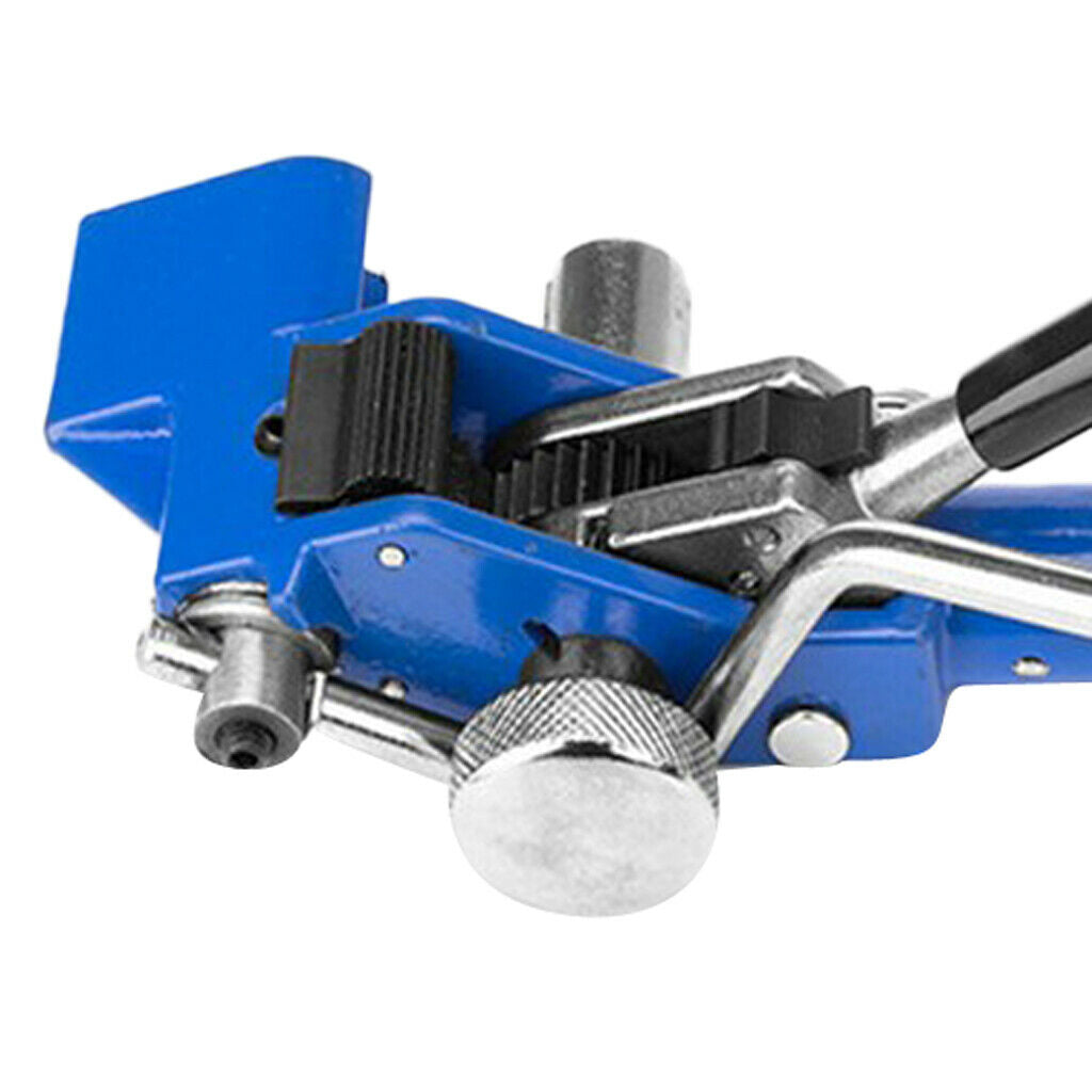 Single-lever tensioning device, strap tensioning device, strapping, closure with