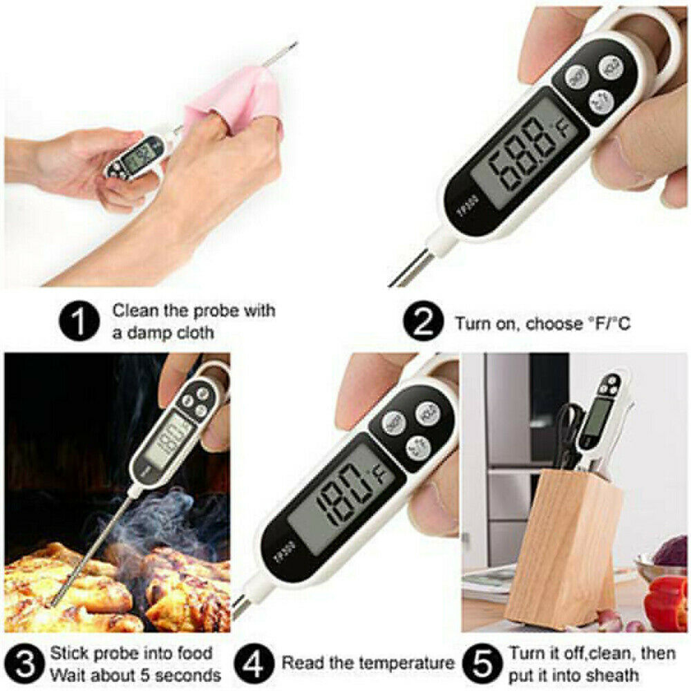 Digital Kitchen Thermometer For BBQ Food Cooking Probe Water Milk Meat Tools