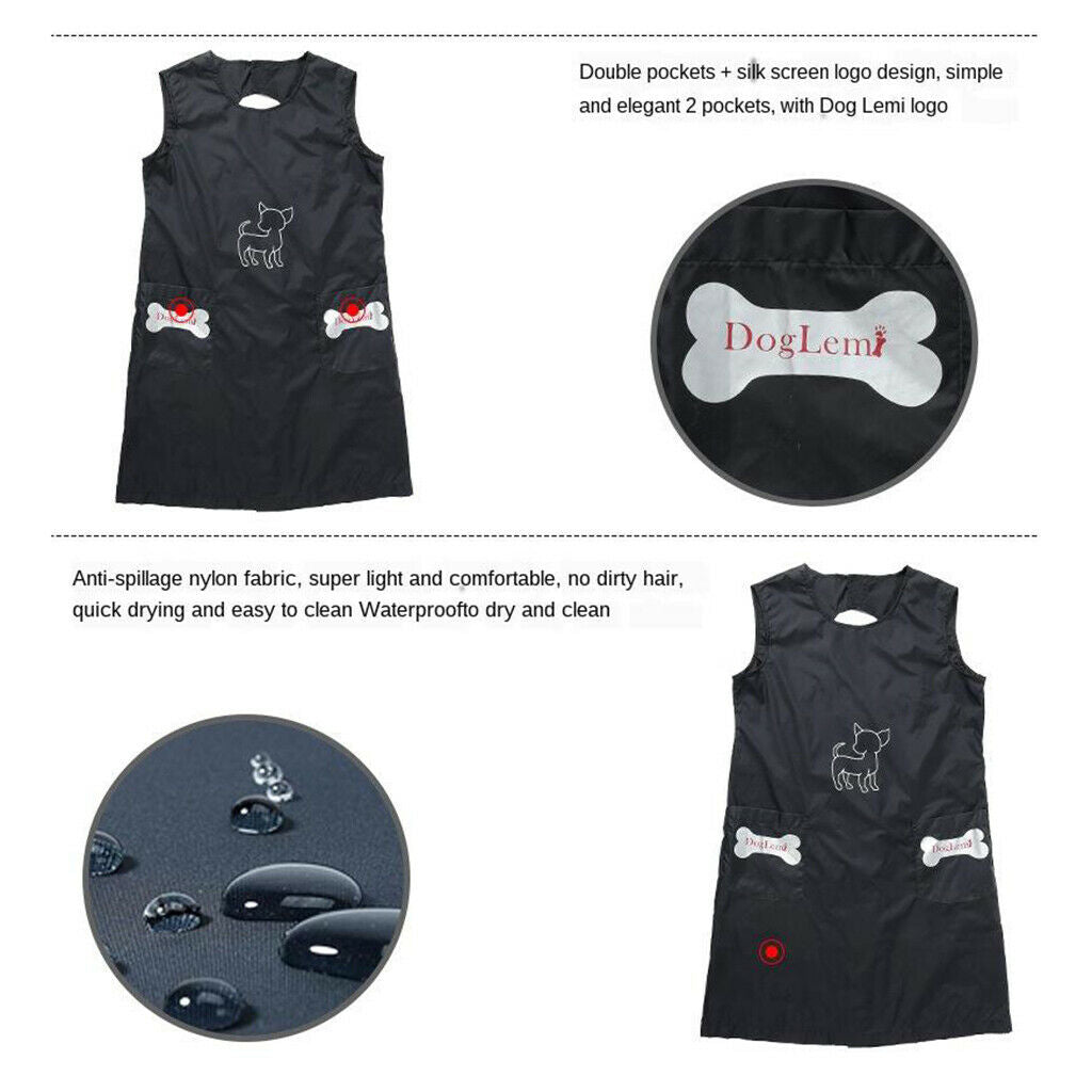 Size_M Pet Grooming Apron Workwear Smock Work Clothes for Dog Beauticians