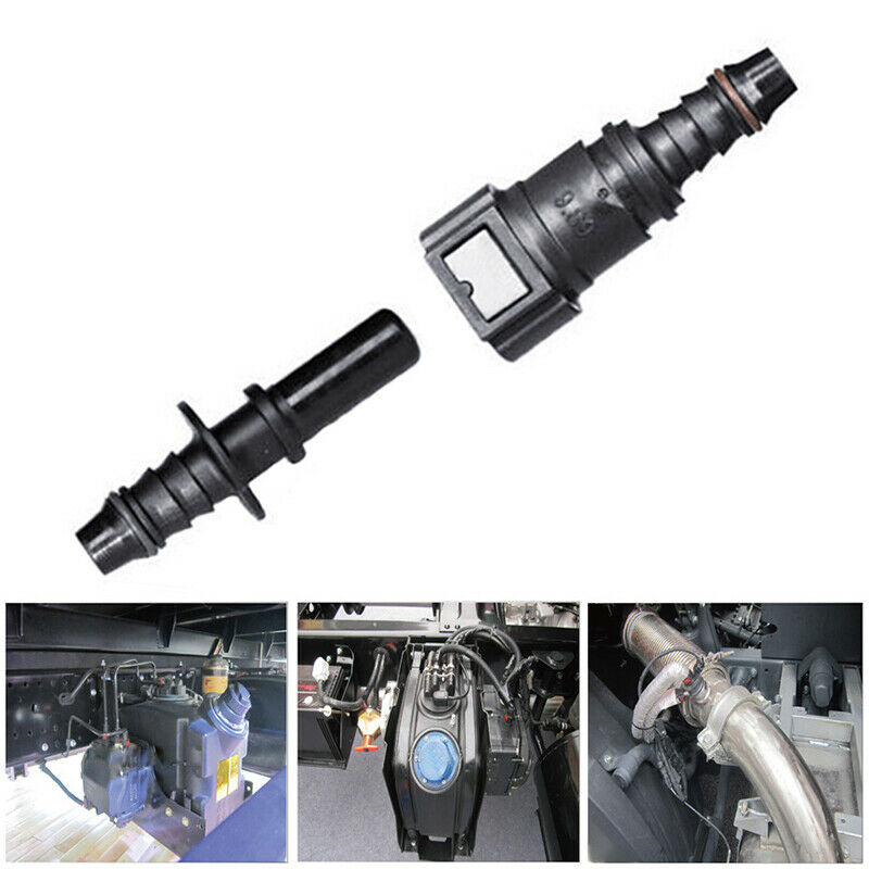 8mm 10mm Car Motorcyle Black Fuel Line Hose Coupler Quick Release Connector US