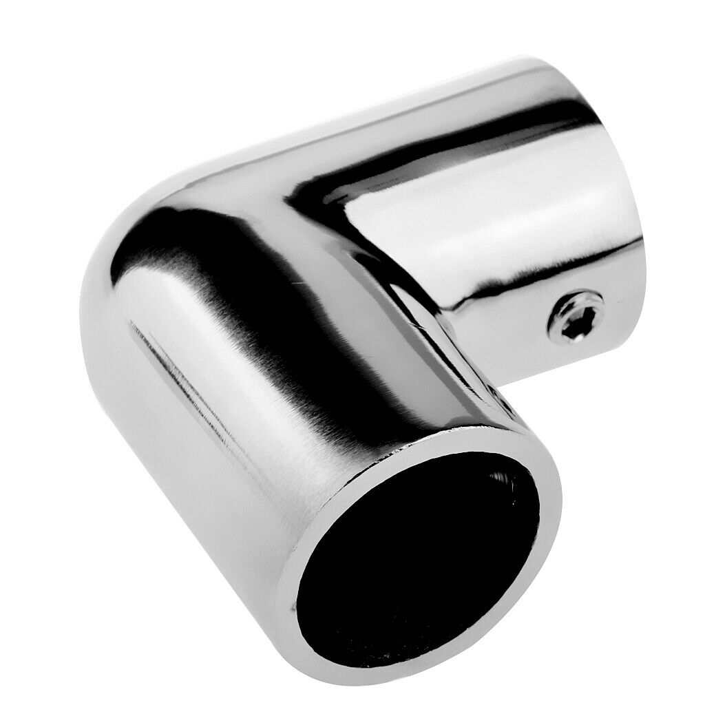 Heavy Duty Boat Hand Rail Fitting 90 Deg - 7/8 inch Elbow Stainless Steel Marine