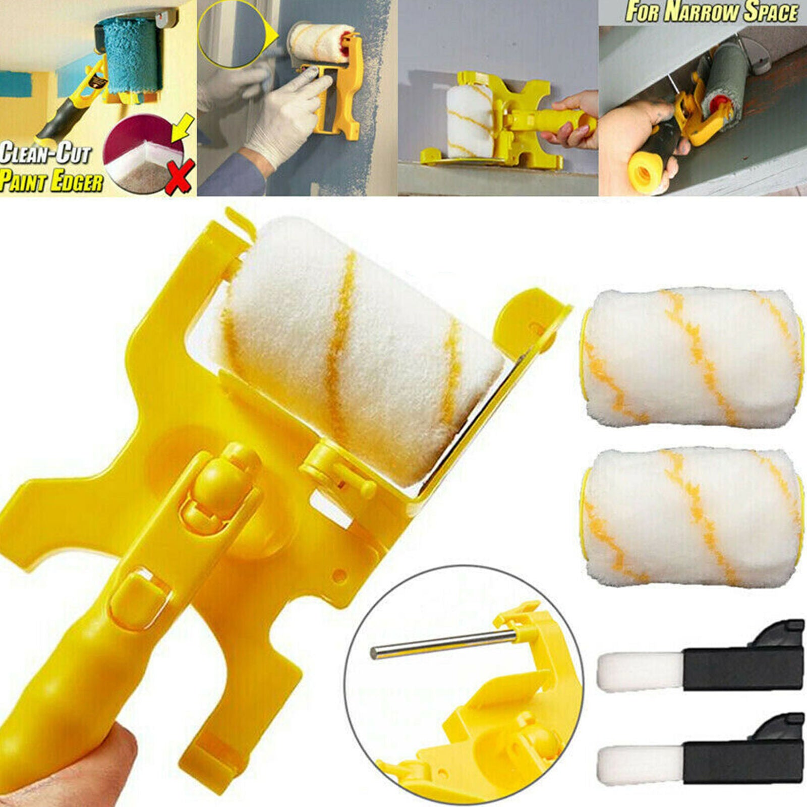 Clean-Cut Paint Edger Roller Brush Safe Tool for Room Home Wall Ceiling