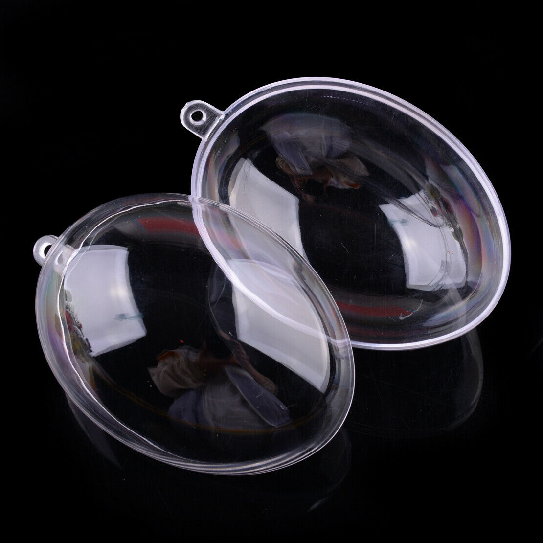 10x Clear Fillable Egg Candy Box Christmas Bauble Tree Ball Ornament Decor Sale