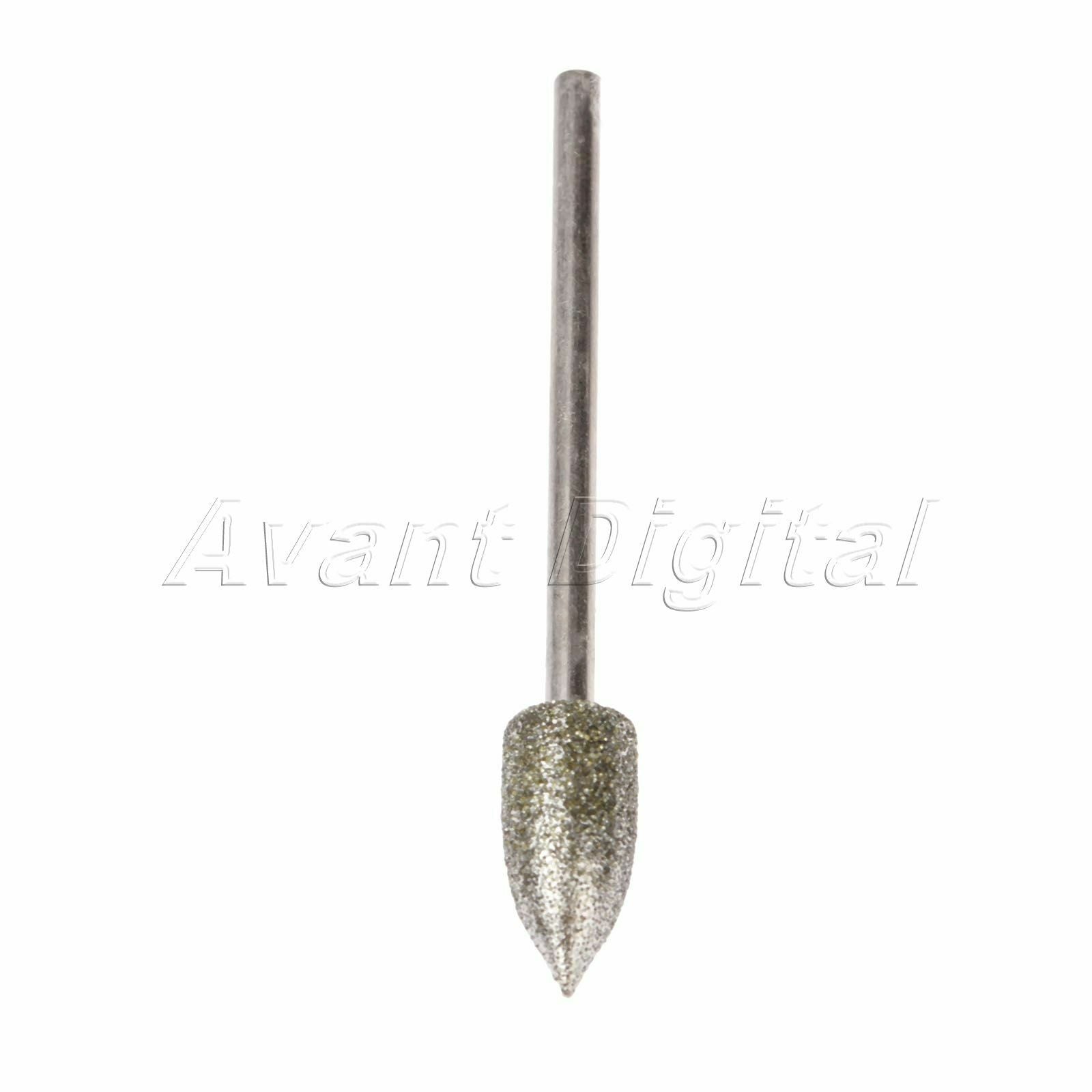 1-6mm Diamond Grinding Jade Stone Metal Polishing Burr Head Needle 2.35mm Shank