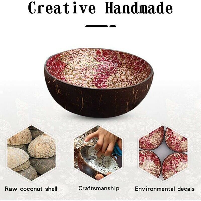2PCS Coconut Bowls, Bowl Decoration, Candy & Key Storage Bowl Home DecoratioI2R6
