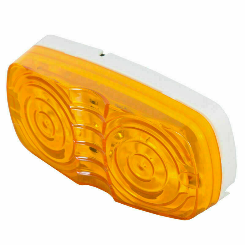 20x Trailer Marker LED Light Double Bullseye 10 Diodes Clearance Lamp Red /Amber