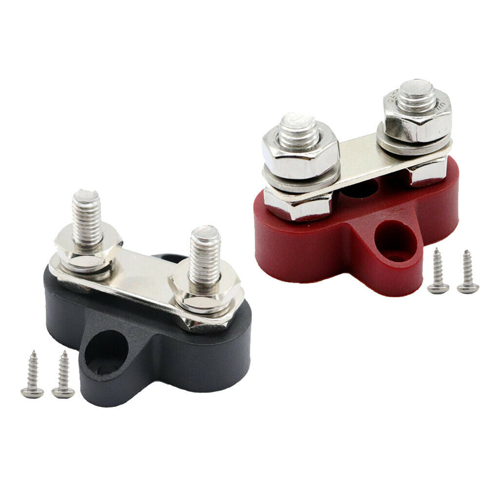 2 Pieces Car Marine Boat Heavy Duty M8 (5/16")+M6 (1/4") Terminal Studs