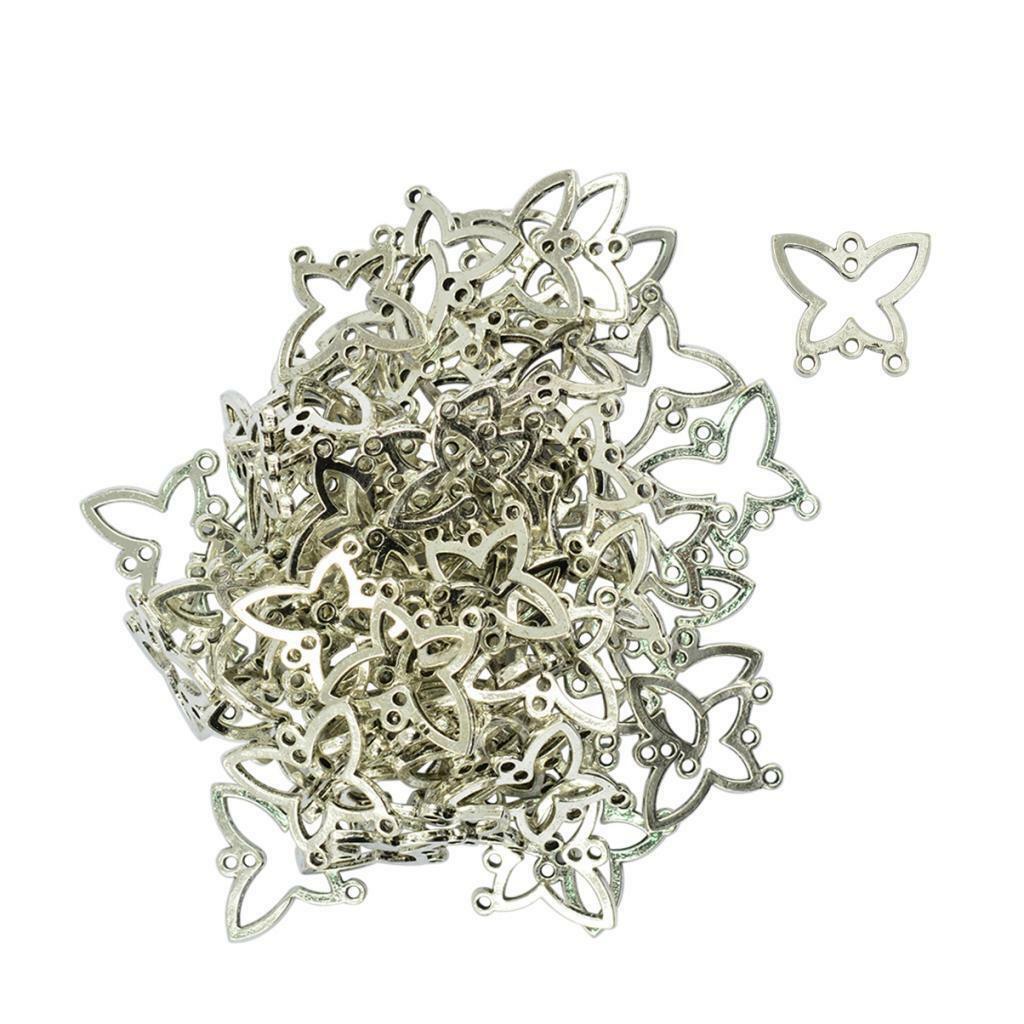 50Pcs 18 x 16.5mm Butterfly Connector Charms Pendant for DIY Jewelry Making