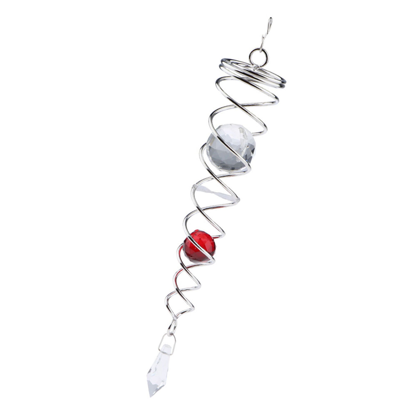 Spiral Wind Spinners with Crystal Ball, Home Garden Hanging Decor