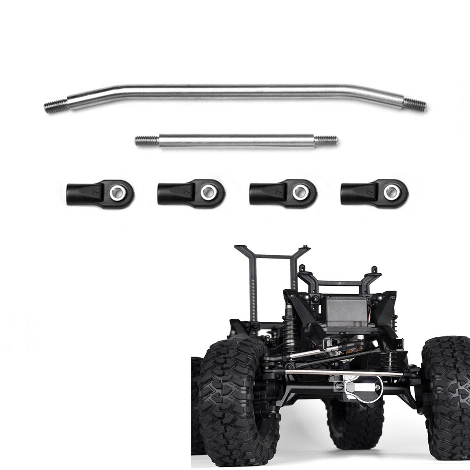 For TRAXXAS TRX-4 RC Crawler GRC TRX4 Stainless Steel Steering Tie Rod Upgrade