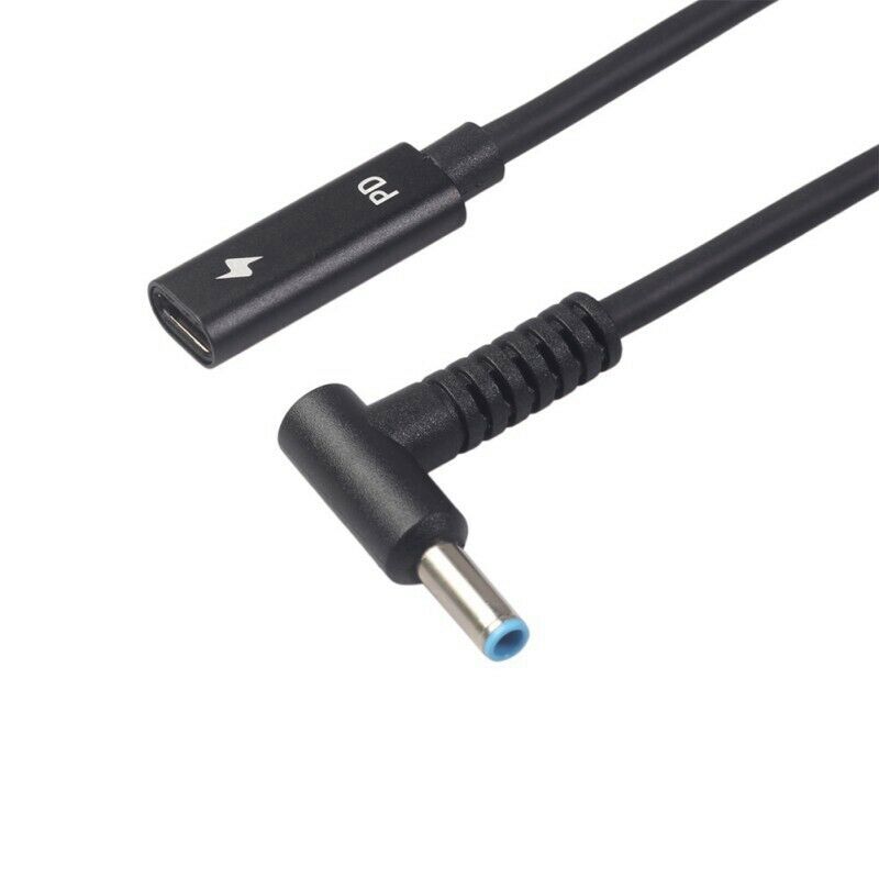 4X(USB Type C Female to HP4506 Male 90° Adapter Cable 4.5X3.0mm Plug Dc PowR6L7)