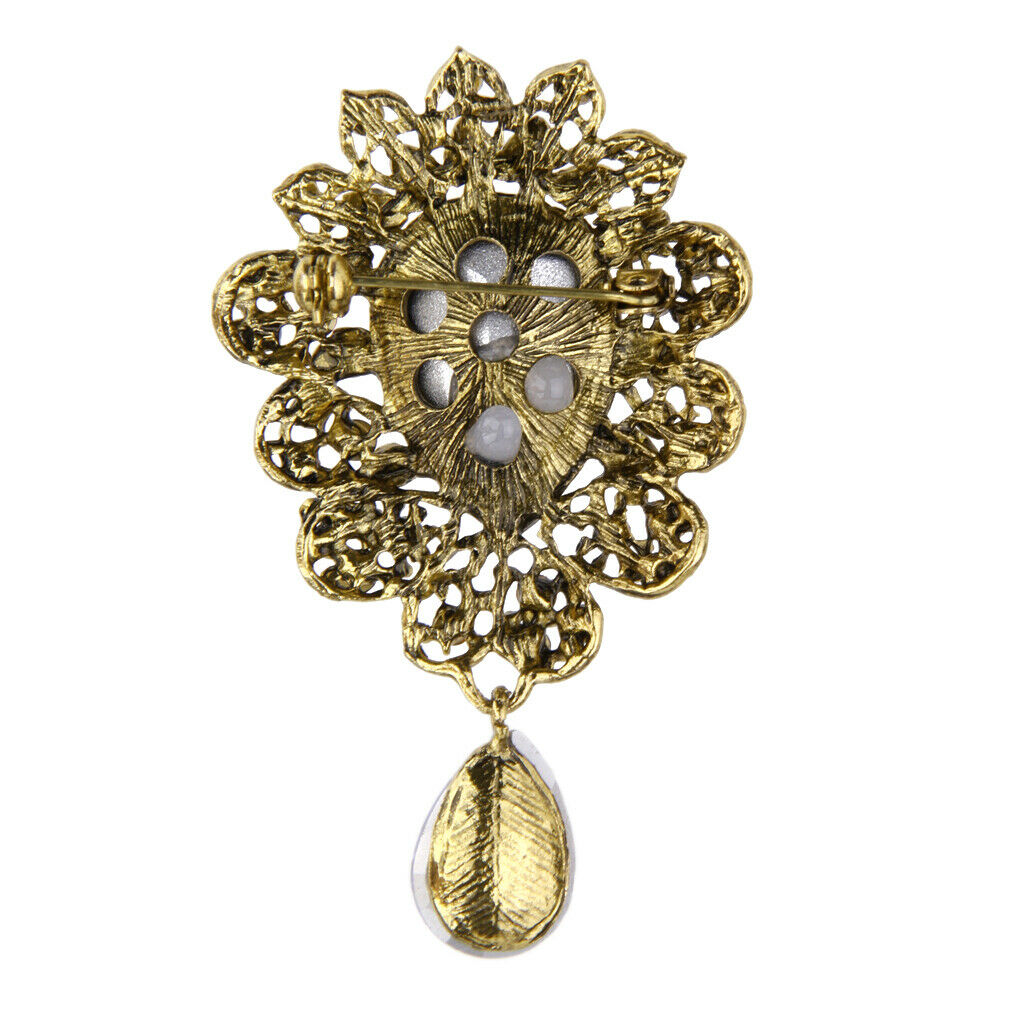 Wedding Bridal Dangle Crystal Rhinestone Brooch Pin Brooches Gift