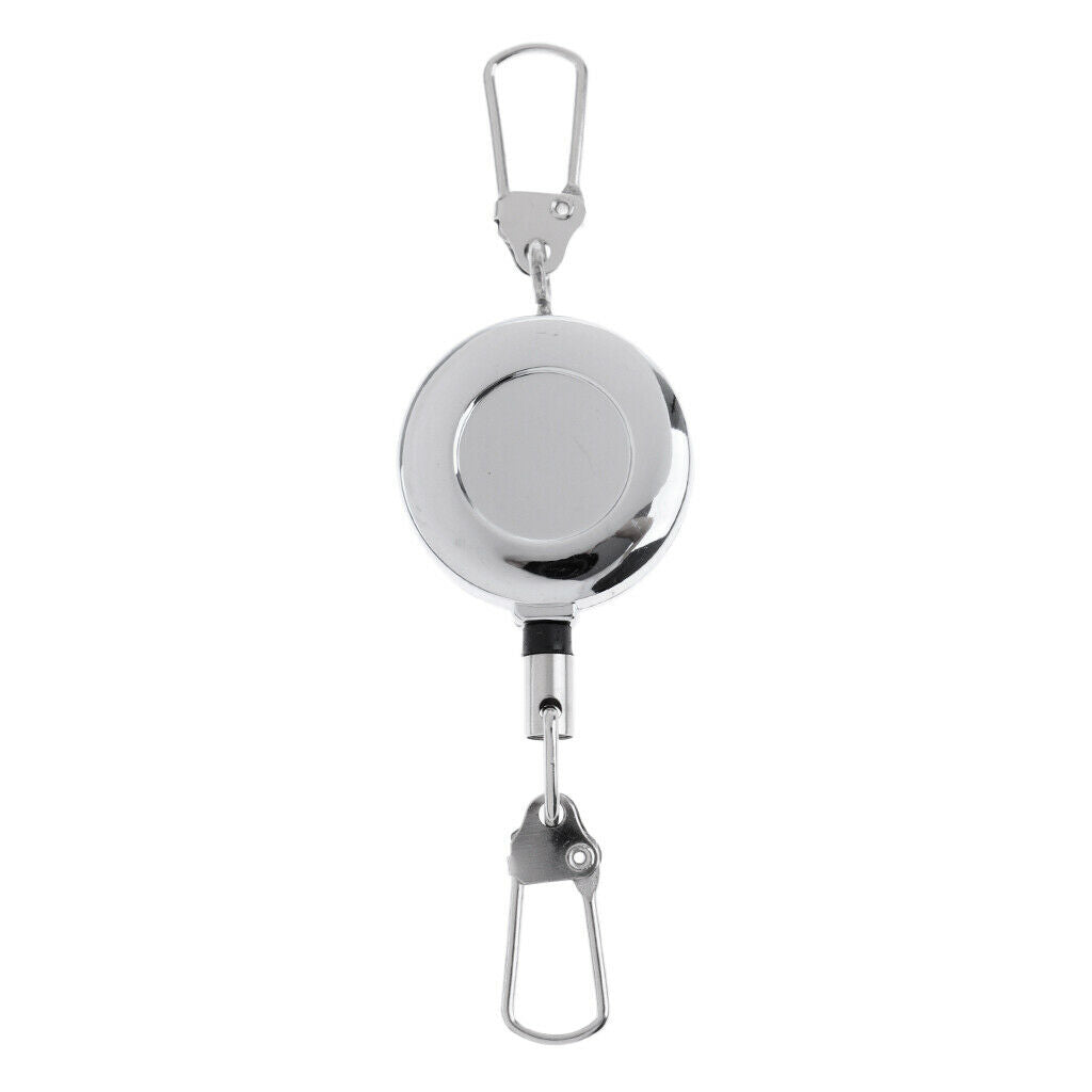 Fishing Zinger Key Chain Retractor Rolling Keyring Carabiner Clip