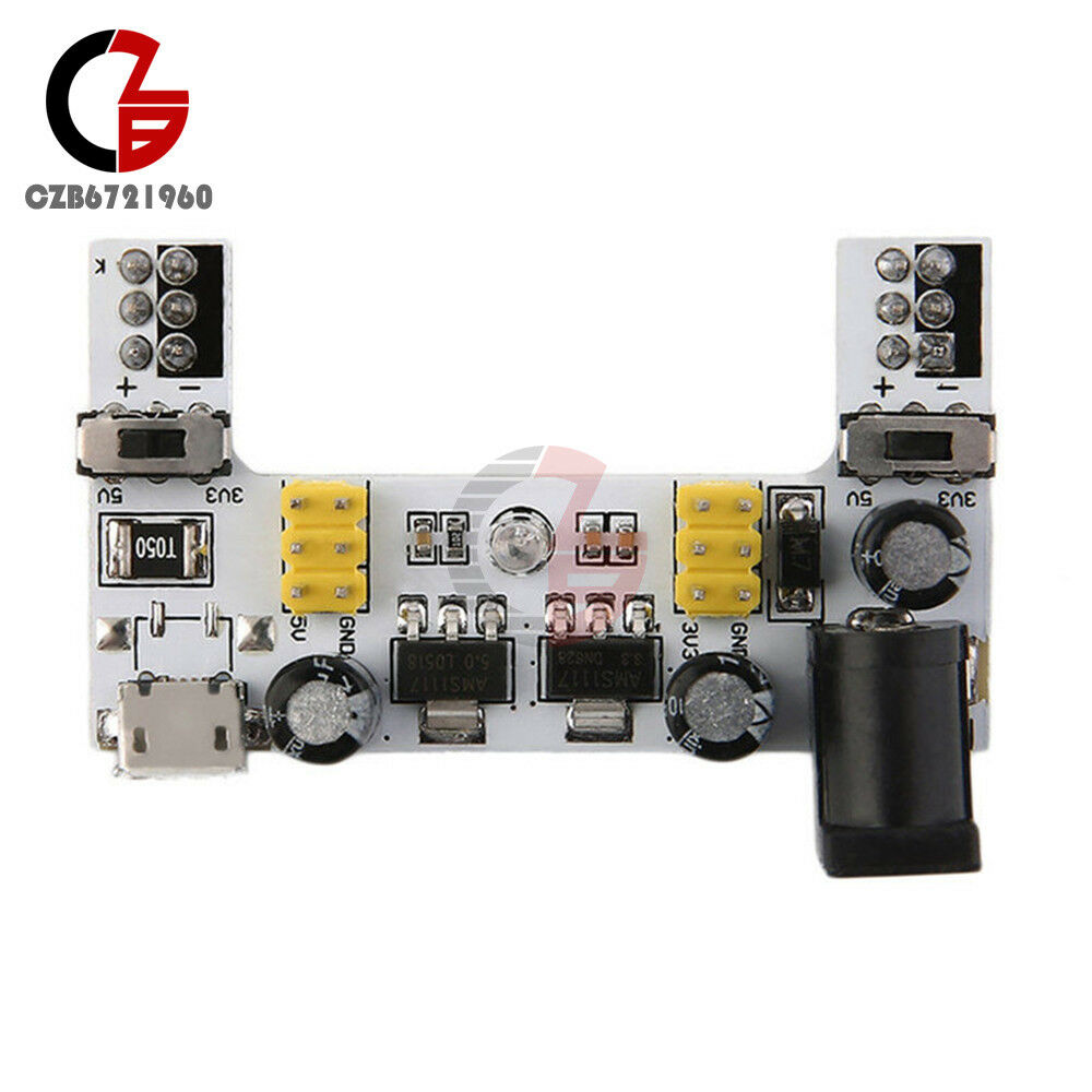 White Micro USB MB102 Bread Board Power Supply Module DC 7-12V for Arduino
