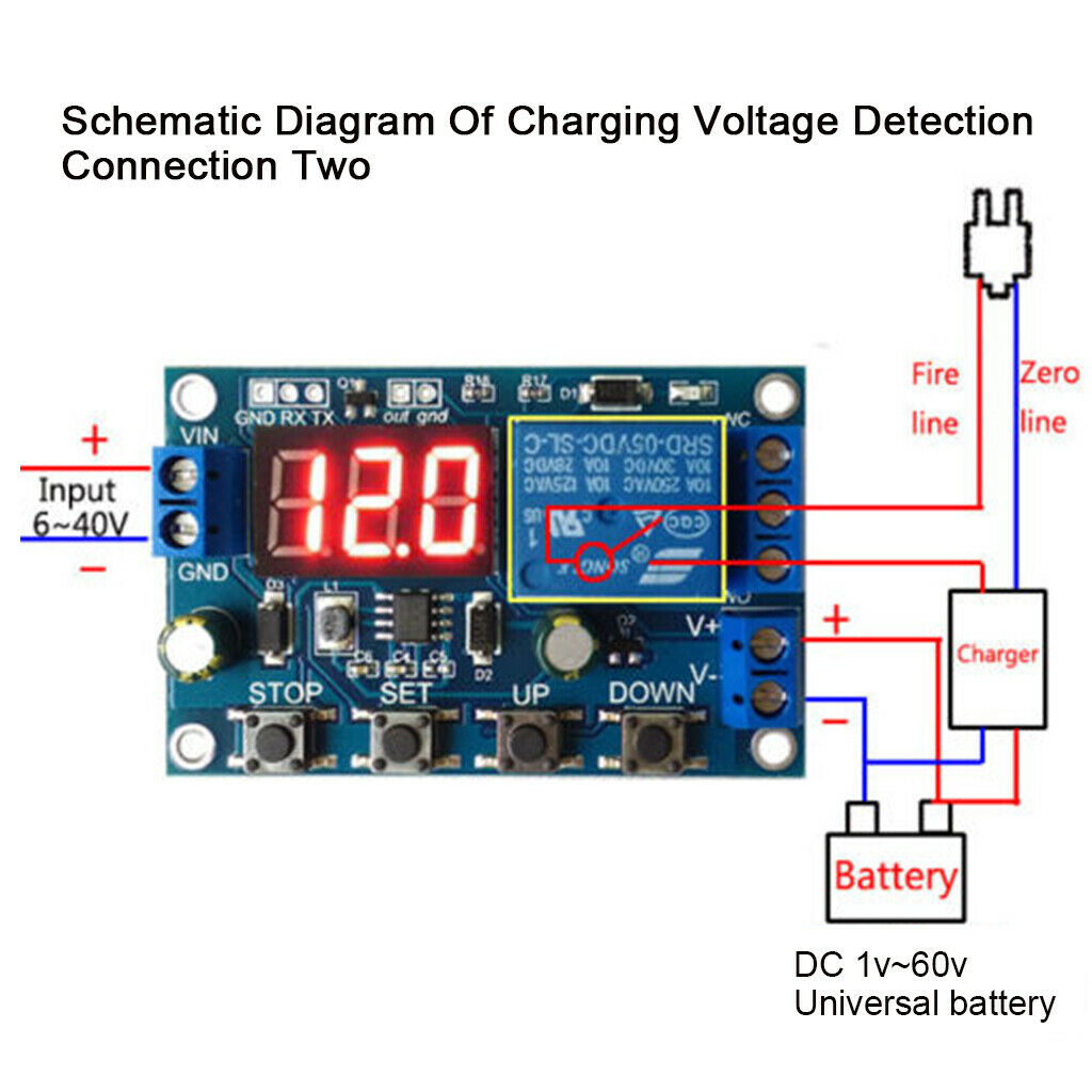 Battery Charger Discharger Board Module & Undervoltage Overvoltage Protection