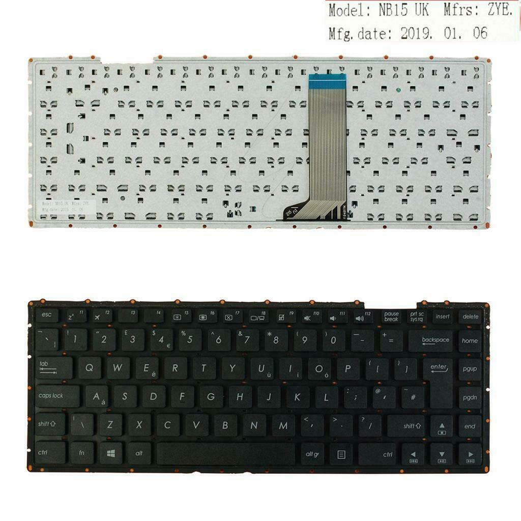 For ASUS   X451E Laptop Standard UK English Layout Keyboard Black Frame