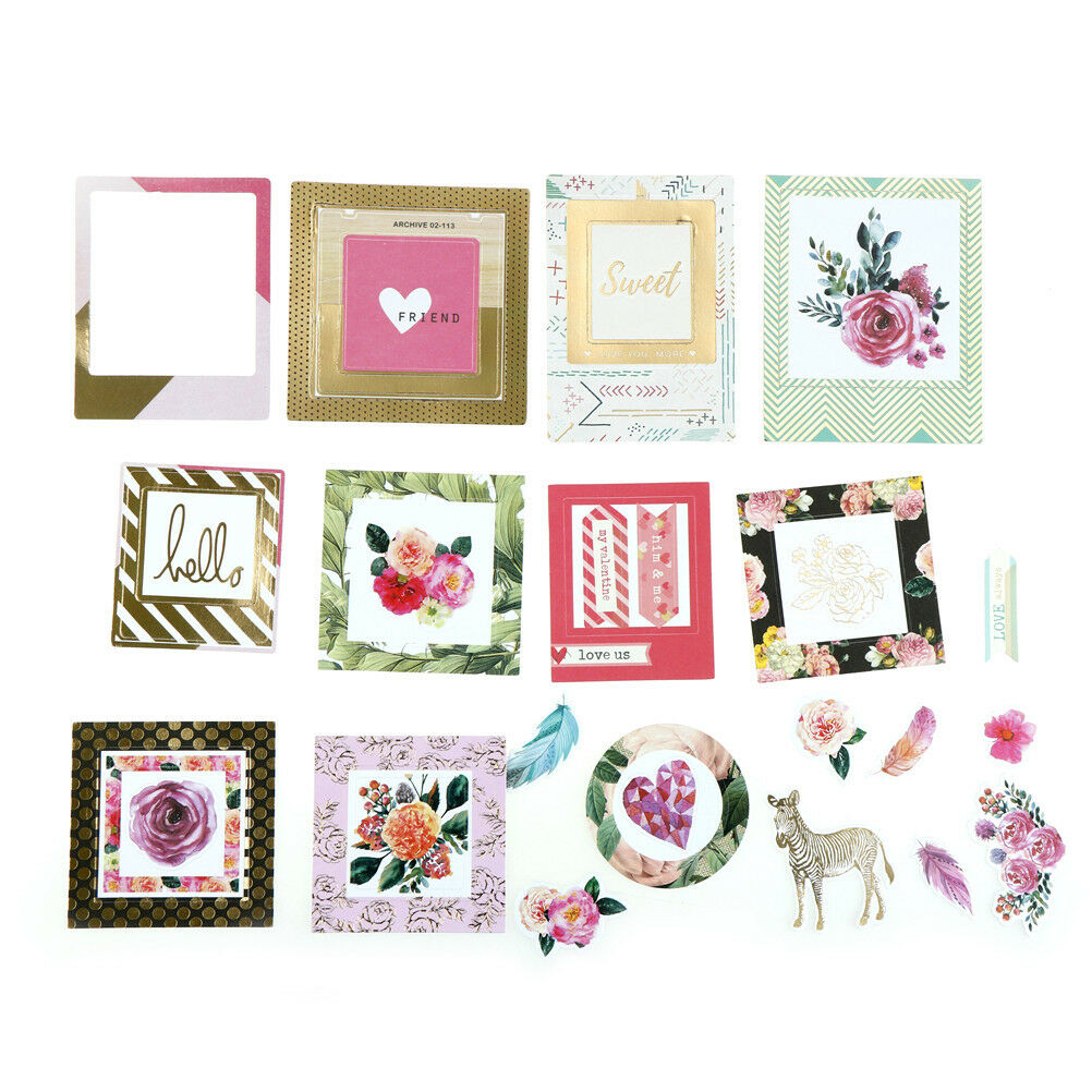 32pcs photo love flowers frames cardstock die cut for scrapbooking/photo deco XC
