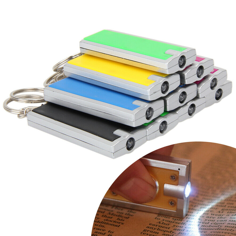 10X Colorful Super Bright Light LED Camping Flashlight Ring Key Chain Lamp Torch