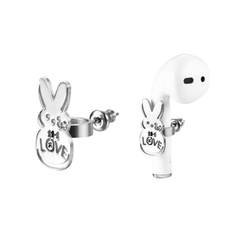 1 Pair Stainless Steel Anti Lost Earring Earphone Earbuds Connector