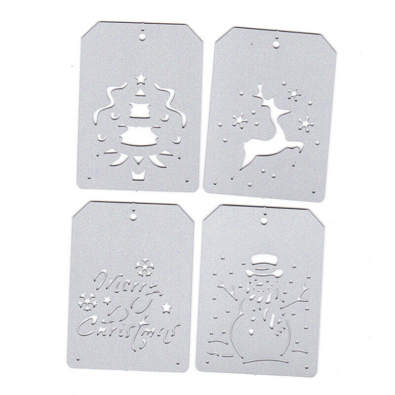 4pcs/set Christmas Metal Cutting Dies Set For DIY Cut Paper Craft Making  WLDFA