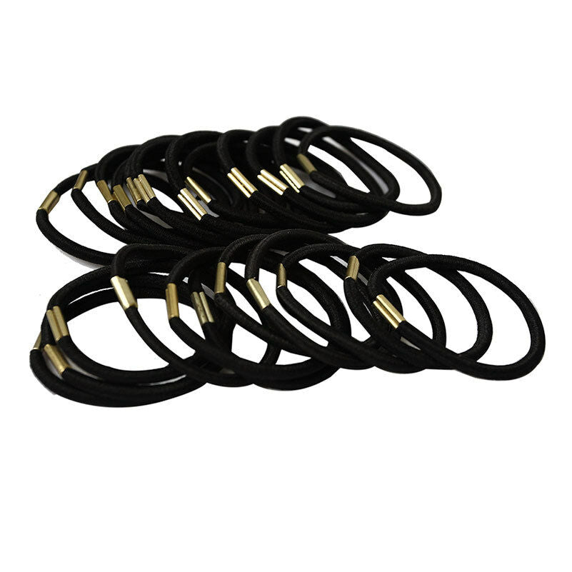10X Women Black Elastic Hair Ties Band Ropes Ring Ponytail Holders Best Of.l8