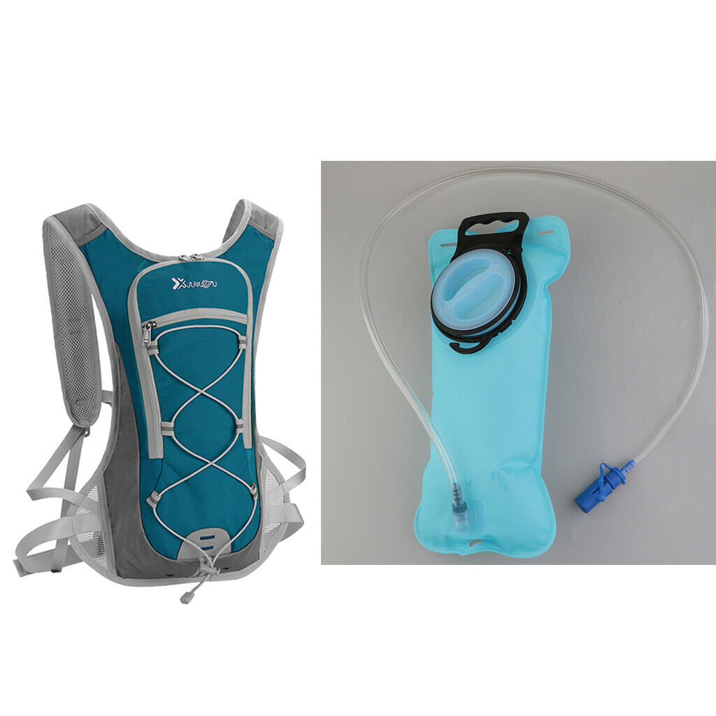 2L Safety Water Bag Foldable Hydration Bladder with Backpack for Hiking