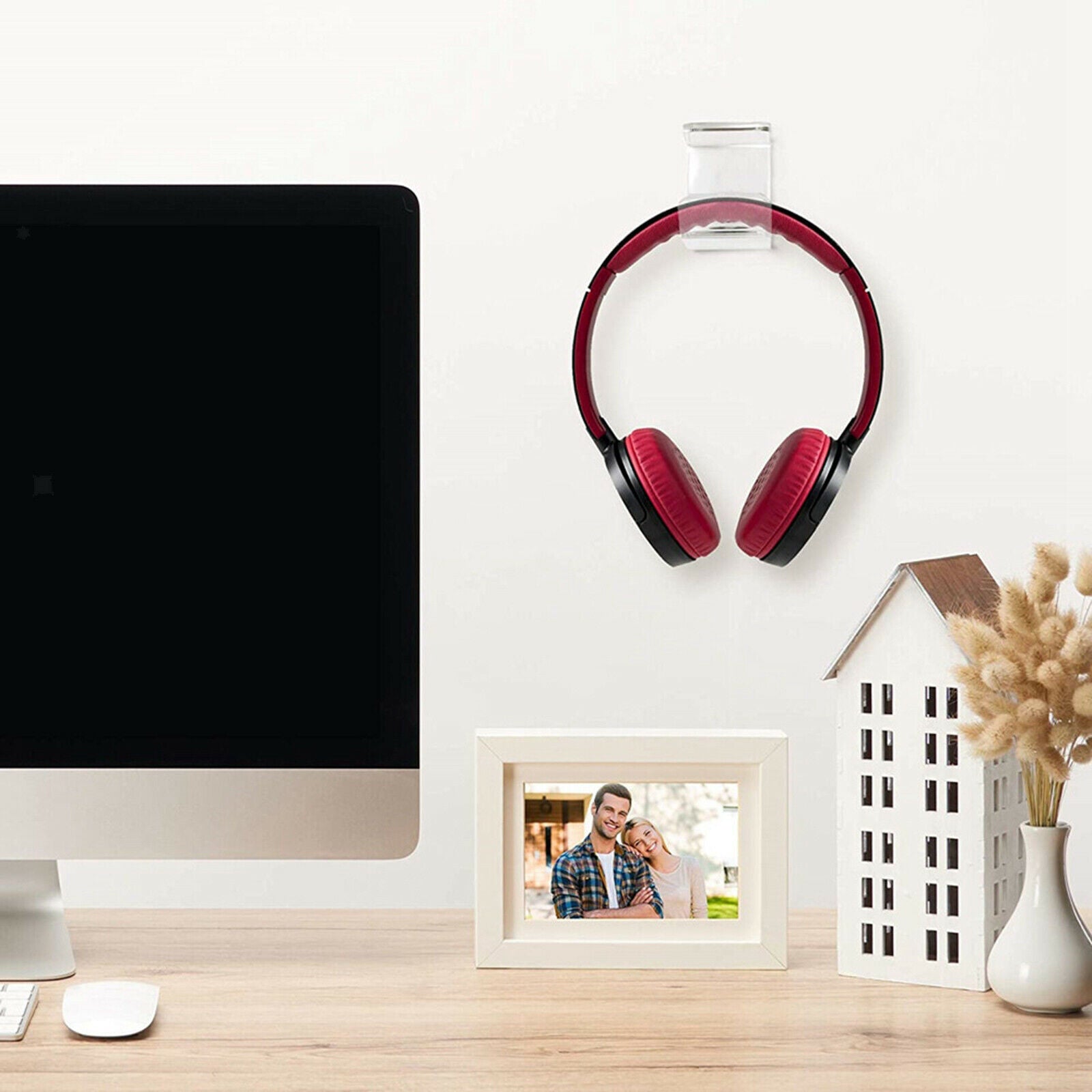 2x Headphone Hook Computer Headphone Hanger Holder for Game Headphones