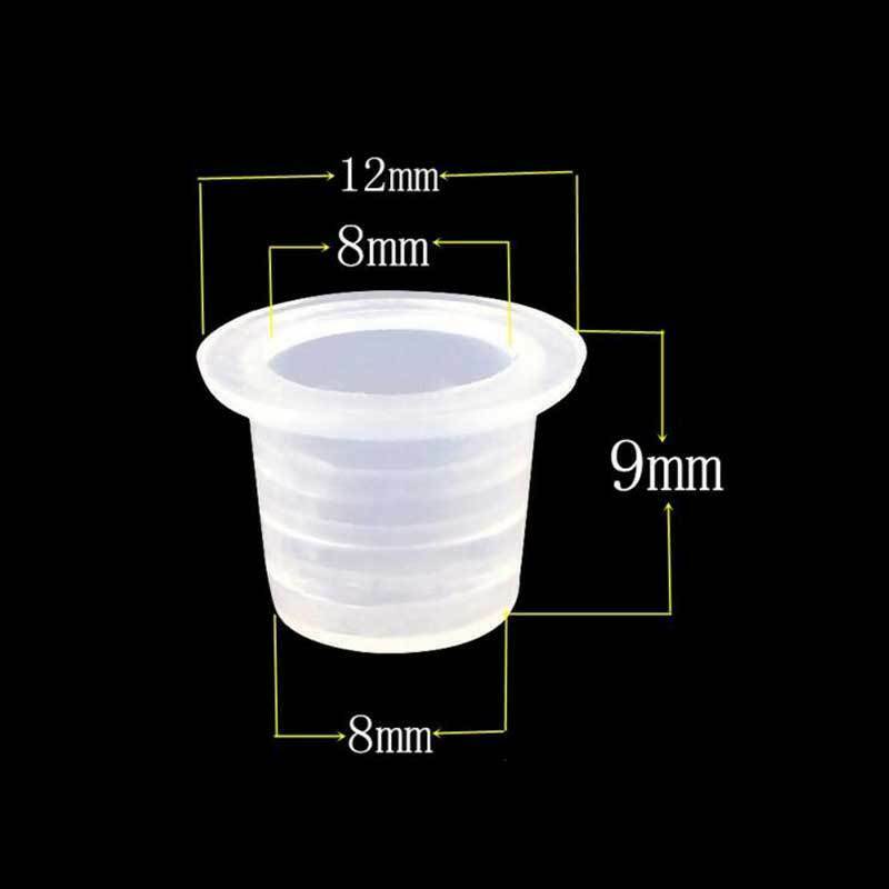 500pcs Self Standing INK CUPS Clear Plastic Tattoo Ink Pigment Color Holder Caps