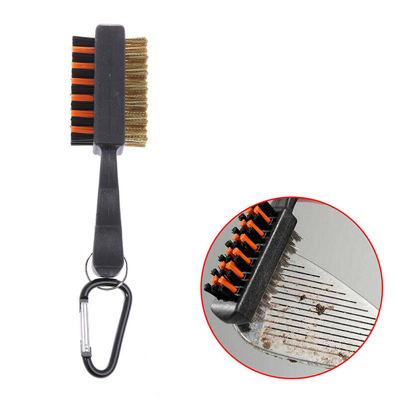 Golf Club Cleaning Brush Tool Retractable Zip Wires 2 Sided Nylon Accesso.l8