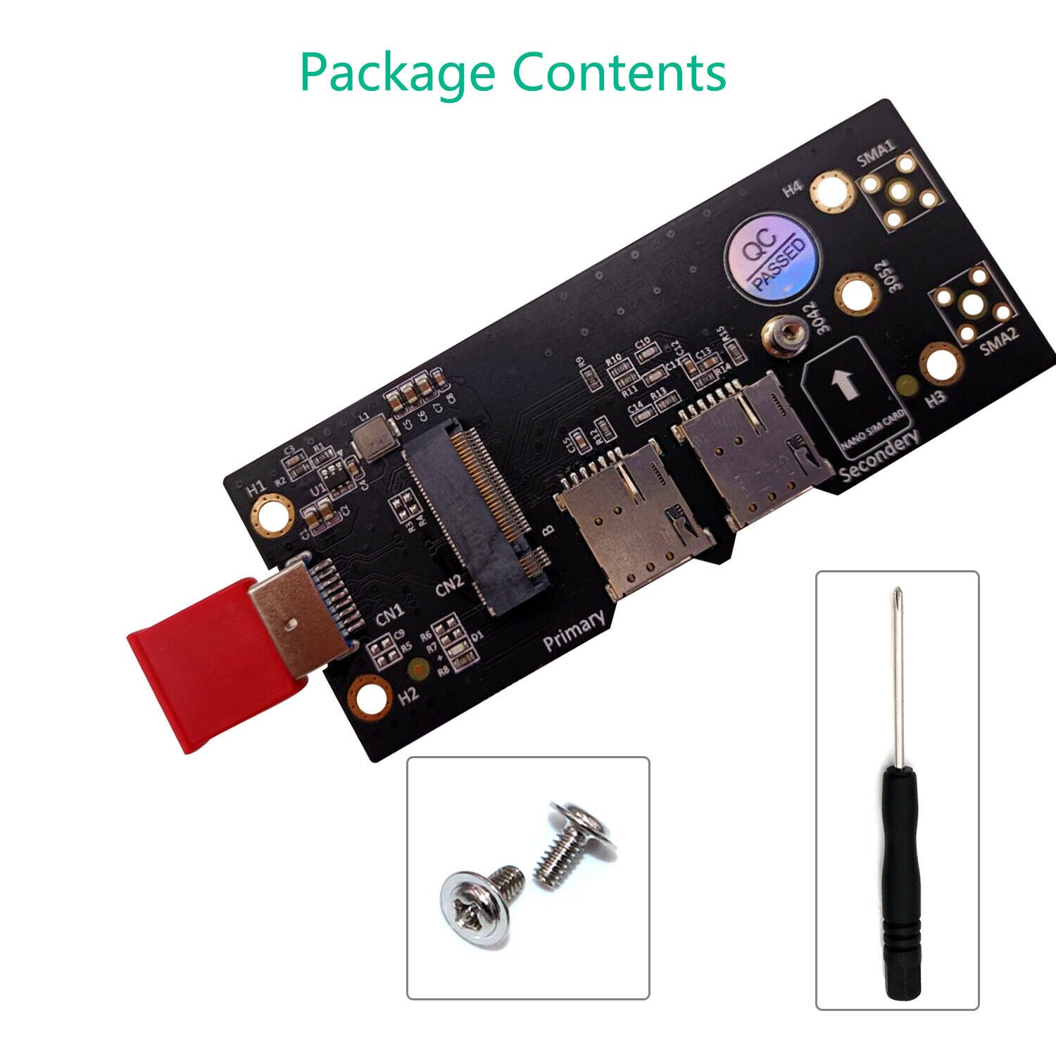 NGFF(M.2) to USB 3.0 Adapter with Dual NANO SIM card Slot for 3G/4G/5G Module