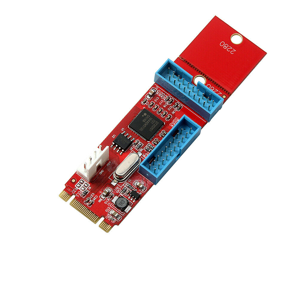 2Port 19Pin USB3.0 to M.2 B M Key Motherboard Adapter Converter Card