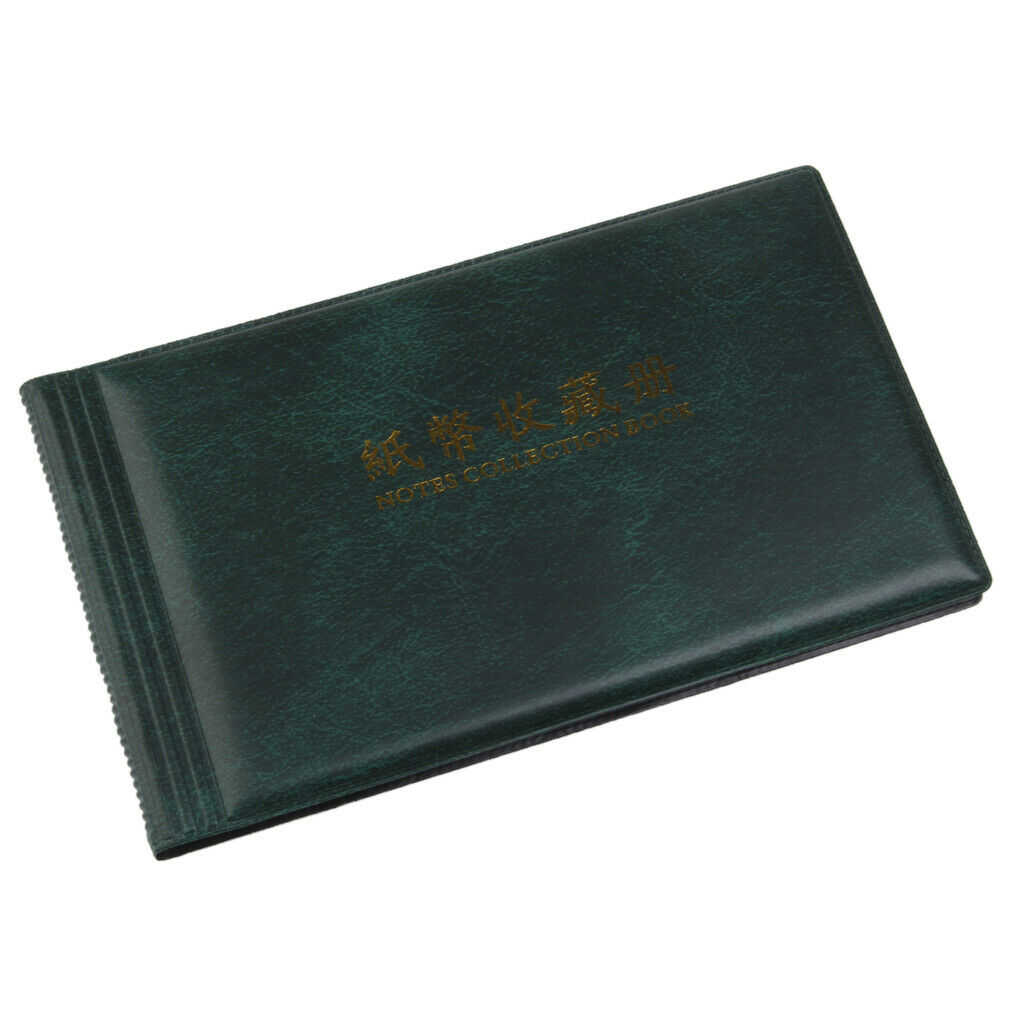 2 Pieces Banknote Currency Collection Album Paper Money Pocket 30 Note Pages can